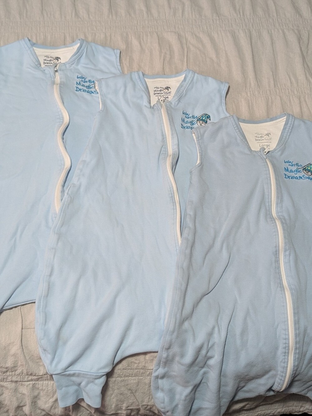 Three Magic Dream SackBaby Sleep Sack Swaddle Blue Large Bundle